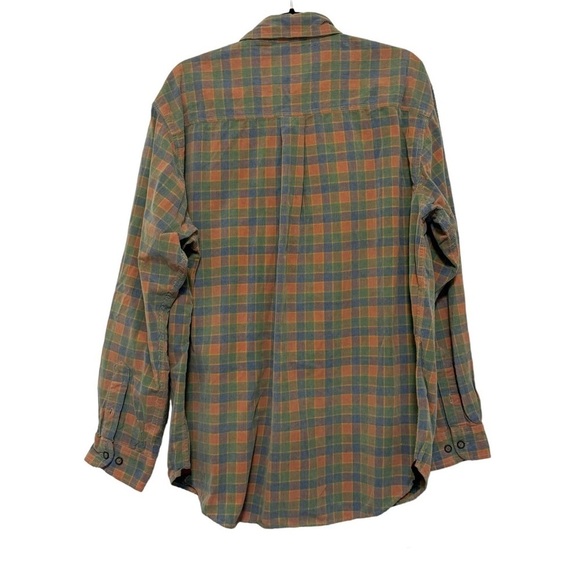 Vintage The Territory Ahead Corduroy Checkered Red & Green Button Down Shirt - Picture 2 of 3